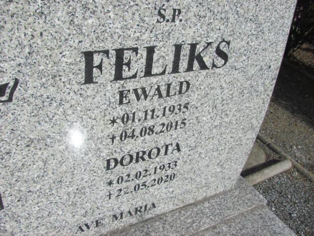 Dorota Feliks 1933 Piława Górna - Grobonet - Wyszukiwarka osób pochowanych