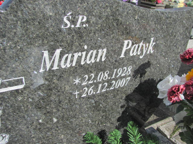 Marian Patyk 1928 Piława Górna - Grobonet - Wyszukiwarka osób pochowanych