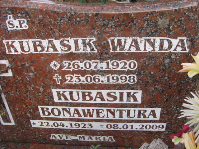 Bonawentura Kubasik 1923 Piława Górna - Grobonet - Wyszukiwarka osób pochowanych