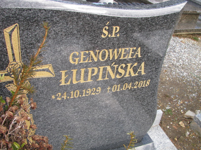 Genowefa Łupińska 1929 Piława Górna - Grobonet - Wyszukiwarka osób pochowanych