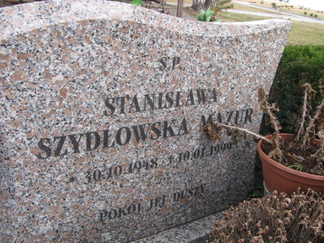 Stanisława Szydłowska Mazur 1958 Piława Górna - Grobonet - Wyszukiwarka osób pochowanych